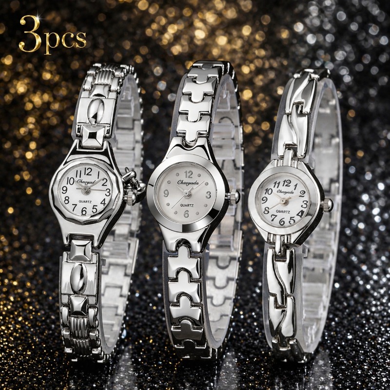 Luxury Watch Arabic - Conjunto de 3 relojes de moda