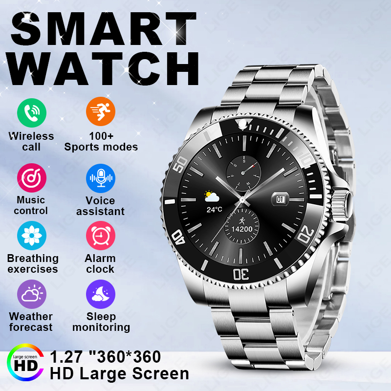 Luxury Watch Arabic - Reloj Inteligente LIGE 2026 con Pantalla