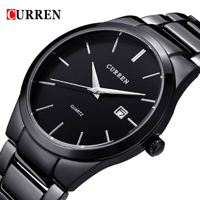 Luxury Watch Top 10 - CURREN-reloj analógico de acero inoxidable para