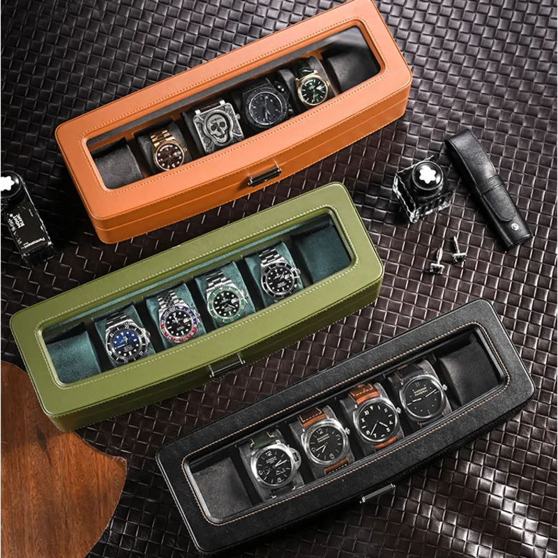 Luxury Watch Collection Box - Caja organizadora de relojes de cuero