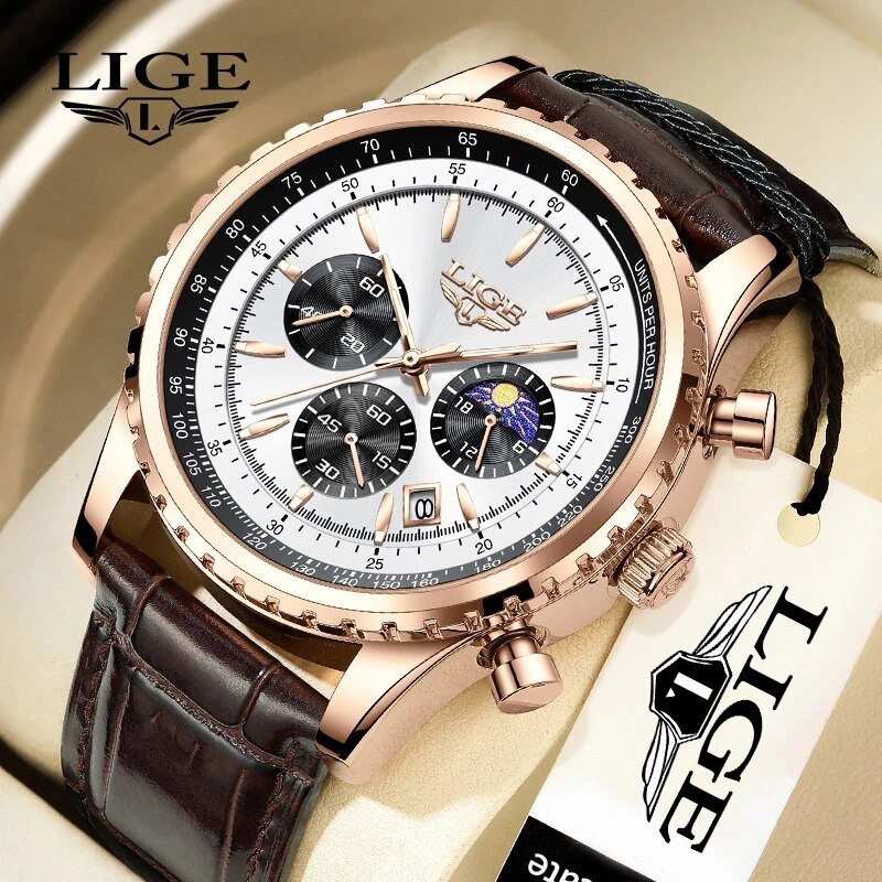 Luxury Watch Collection Box - LIGE-reloj deportivo de lujo para hombres,