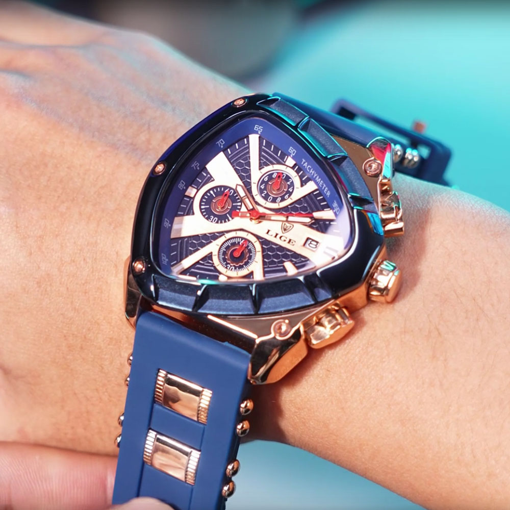 Reloj LIGE de moda para hombre - Watch Triangle Luxury reseña y precio
