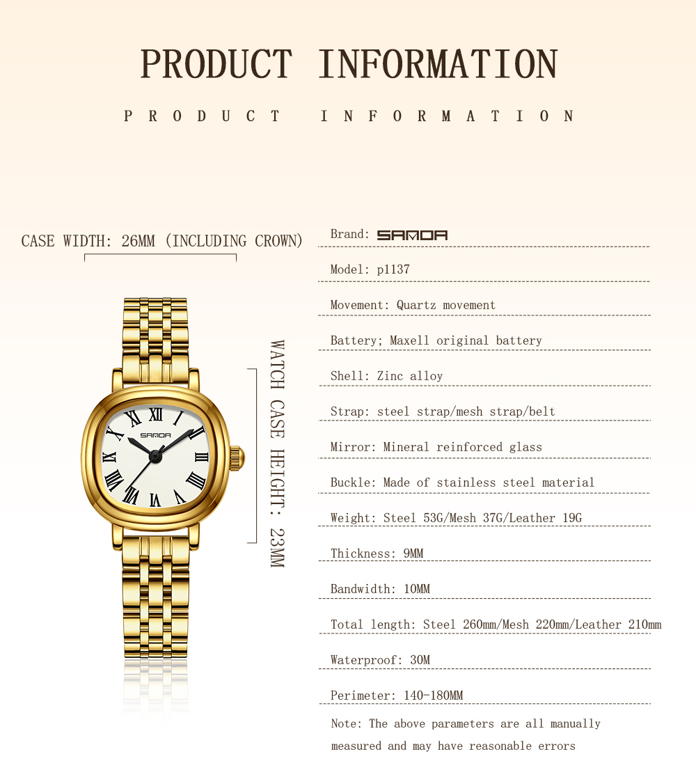 SANDA Top 1137 Reloj de cuarzo - Luxury Watch Top 10 reseña y precio