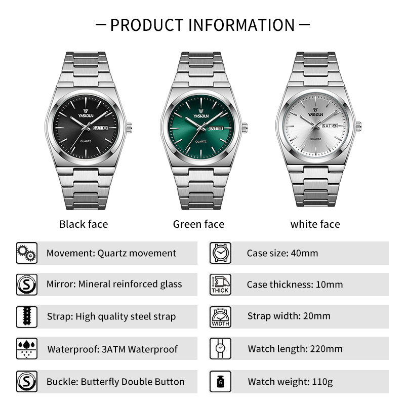Relojes de Cuarzo de Acero Ino - Luxury Watch Top 10 reseña y precio