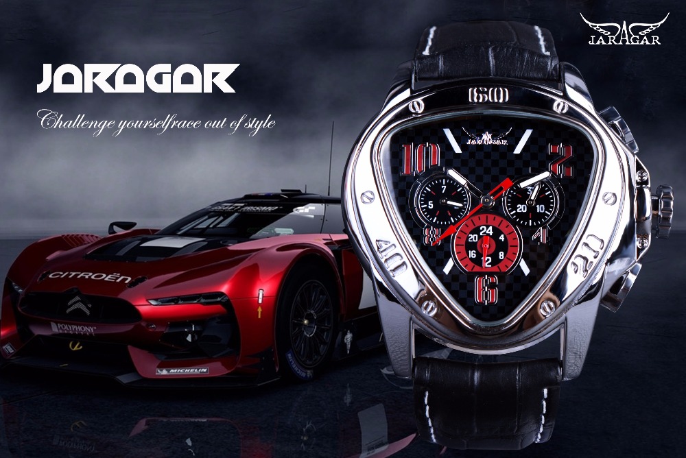 Jaragar-reloj mecánico de cuer - Watch Triangle Luxury reseña y precio
