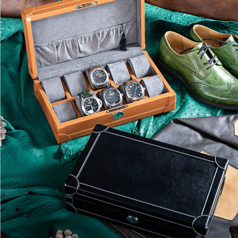 Caja organizadora de relojes d - Luxury Watch Collection Box reseña y precio