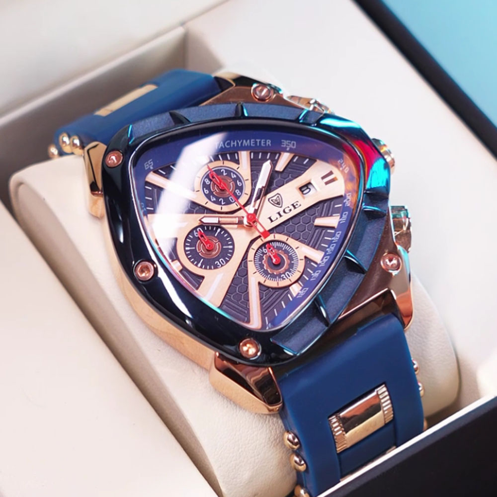 Reloj LIGE a la moda para homb - Watch Triangle Luxury reseña y precio