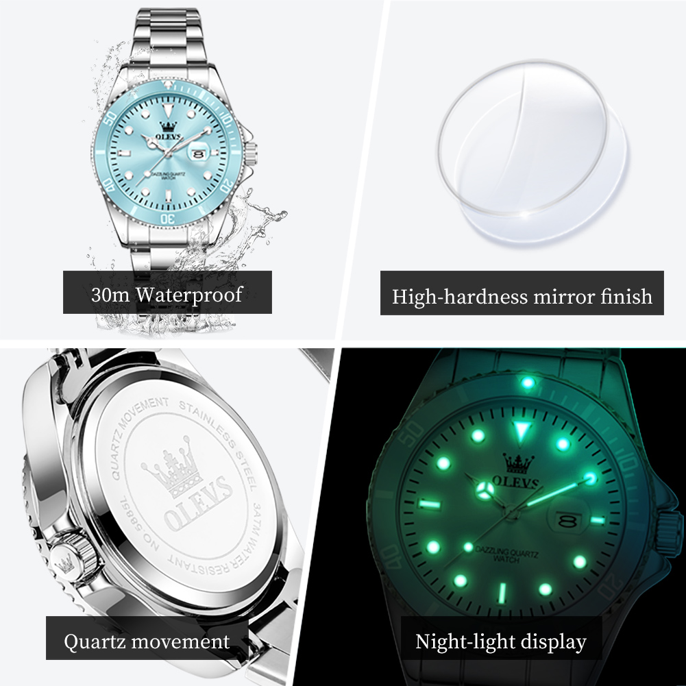 OLEVS-reloj de cuarzo resisten - Luxury Watch Girl reseña y precio