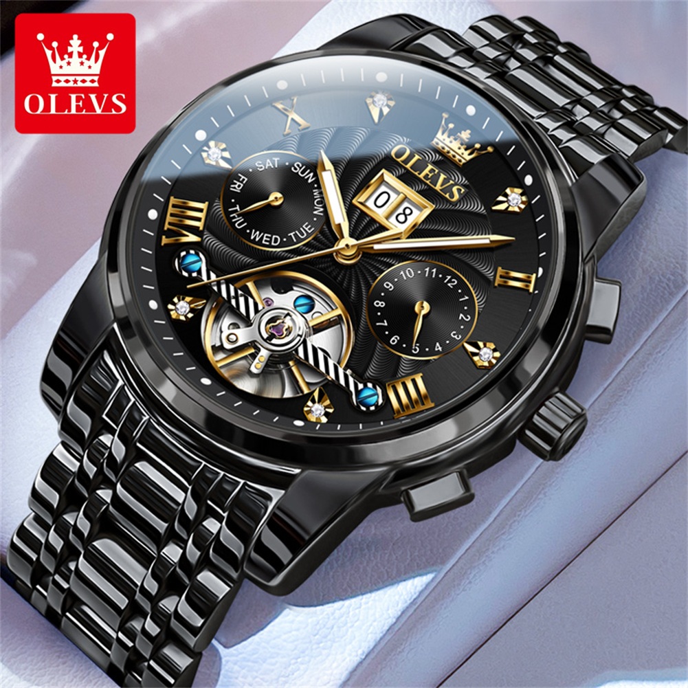 OLEVS Relojes clásicos para ho - Tourbillon Movement Watch reseña y precio