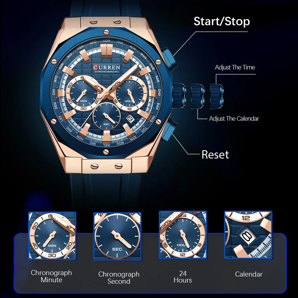CURREN-Reloj de pulsera de cua - Luxury Watch Audemars Piguet reseña y precio