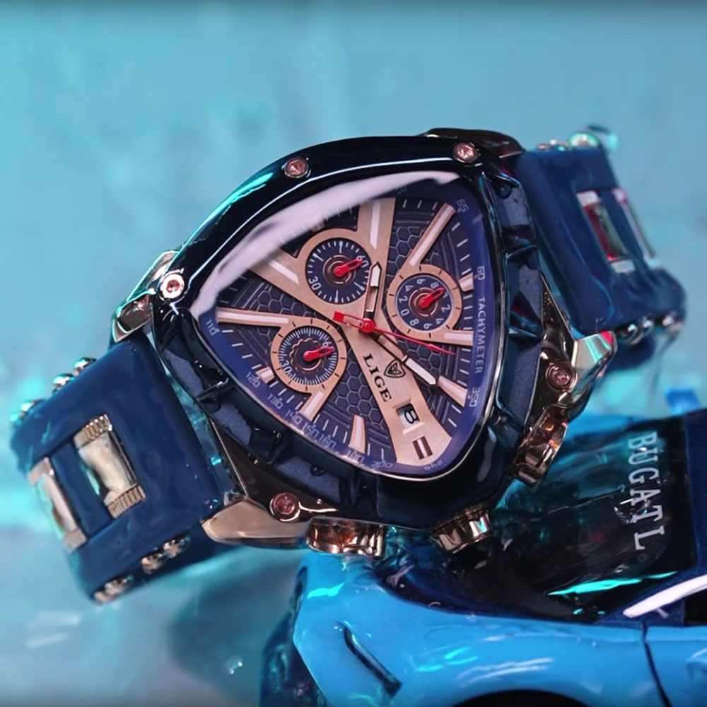 Reloj LIGE de moda para hombre - Watch Triangle Luxury reseña y precio