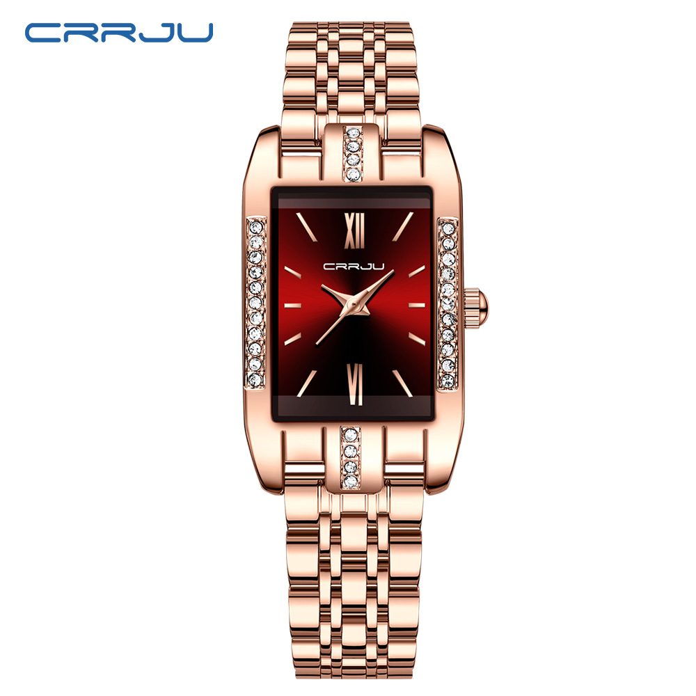 Reloj cuadrado de lujo CRRJU p - Luxury Watch Girl reseña y precio