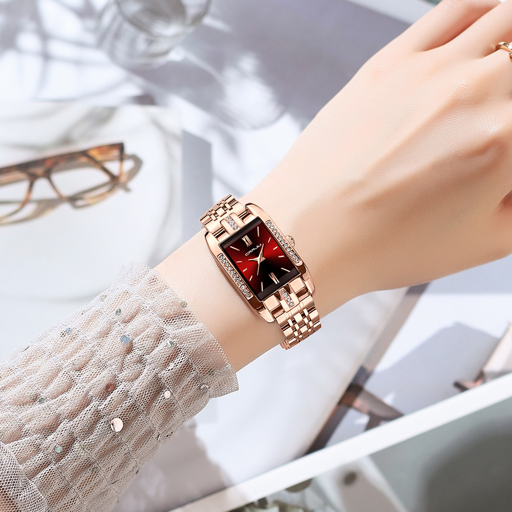 Reloj cuadrado de lujo CRRJU p - Luxury Watch Girl reseña y precio