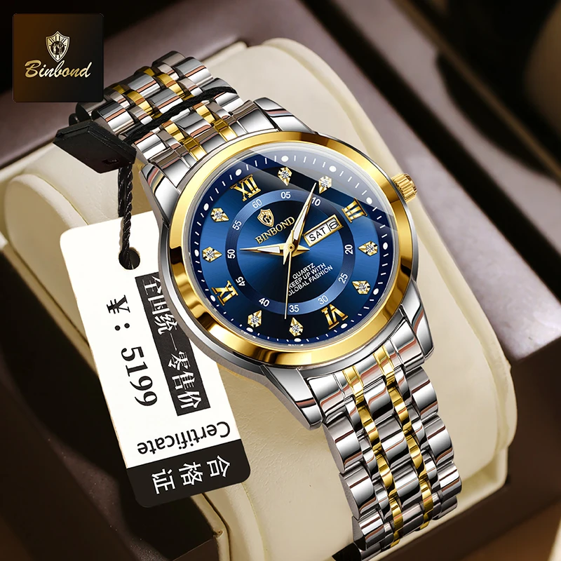 BINBOND B7169, relojes de cuar - Luxury Watch Top 10 reseña y precio