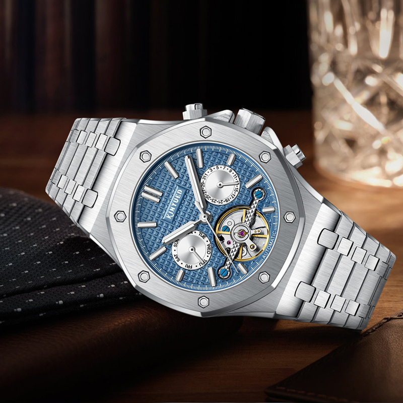 Marca KINYUED, reloj mecánico  - Tourbillon Movement Watch reseña y precio