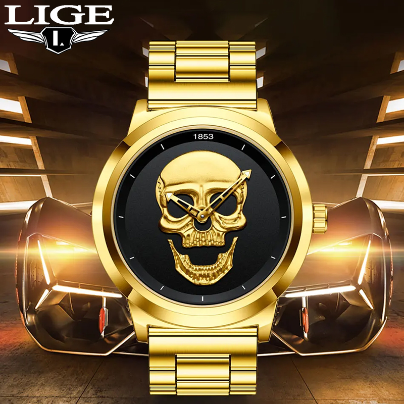 Reloj LIGE de cuarzo de marca  - Luxury Watch Collection Box reseña y precio